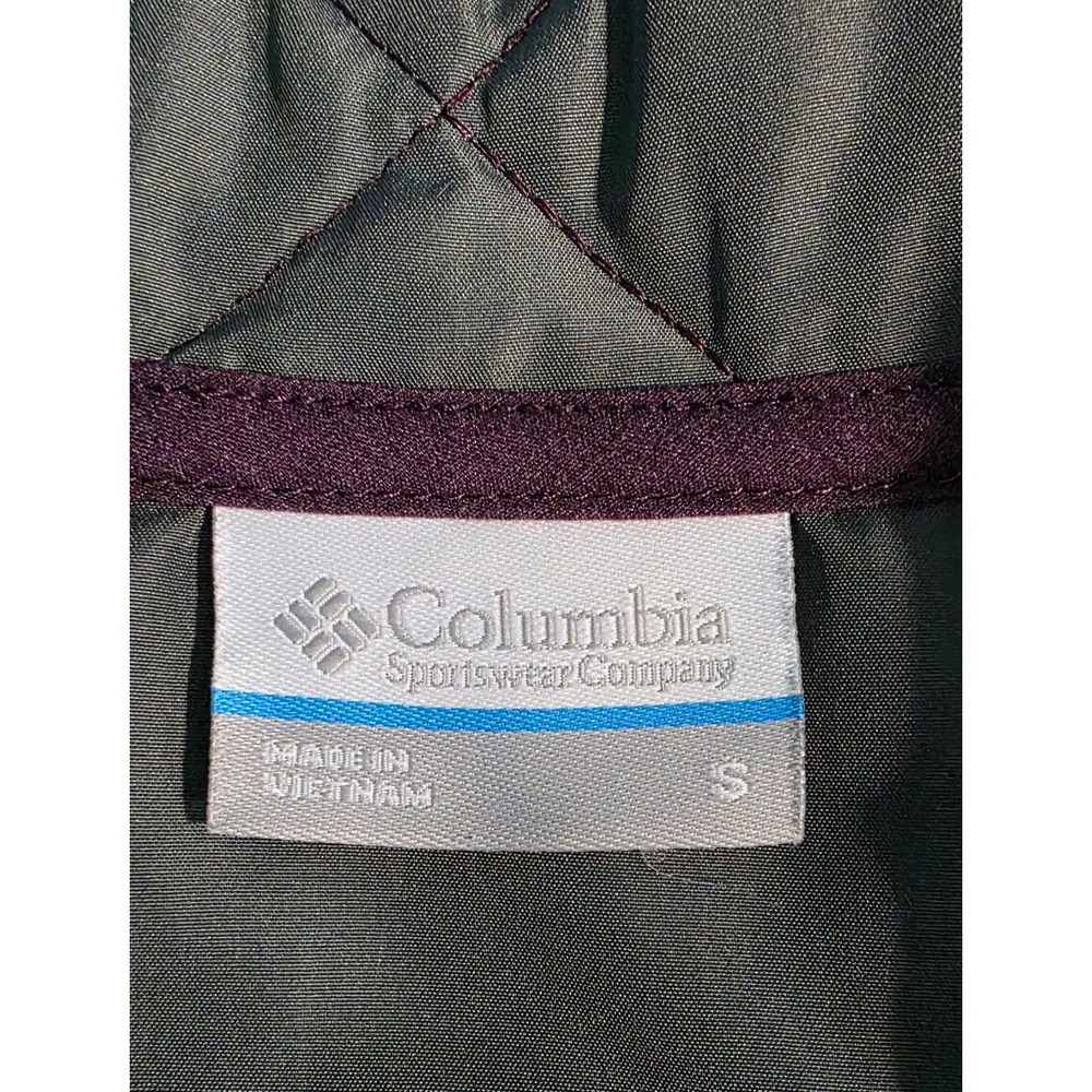 Columbia Womens Plum Purple Quilted Snap Front Jacket Small - Picture 4 of 7